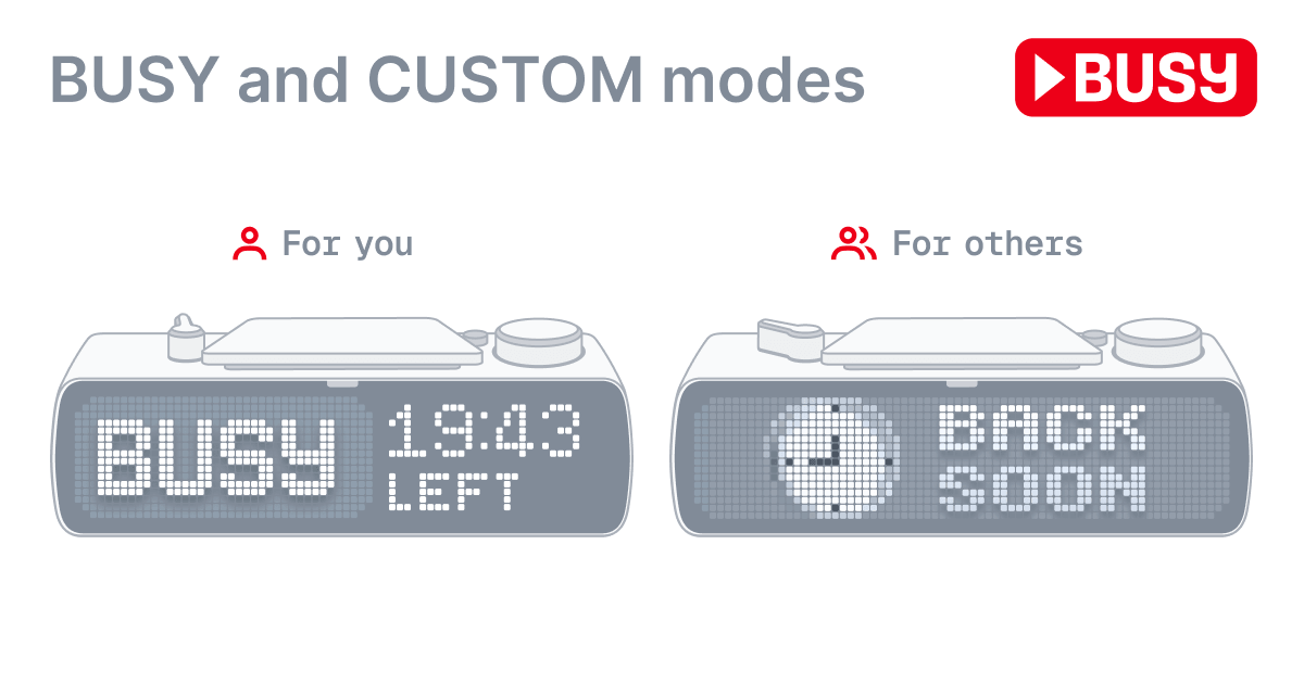 BUSY and CUSTOM modes - BUSY Bar Docs