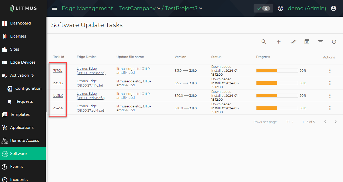 Add New Software Update Tasks - Litmus Docs