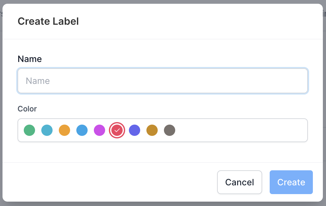 Create Label Create Label