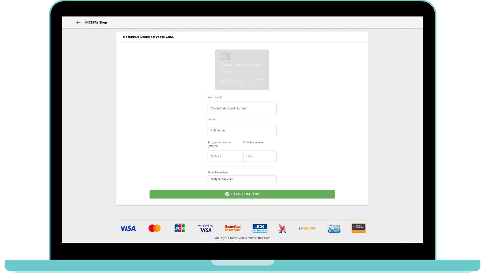 NICEPAY API V2 Credit Card - API Checkout - NICEPAY Docs