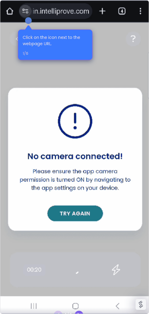 Enable camera access in Chrome (mobile)