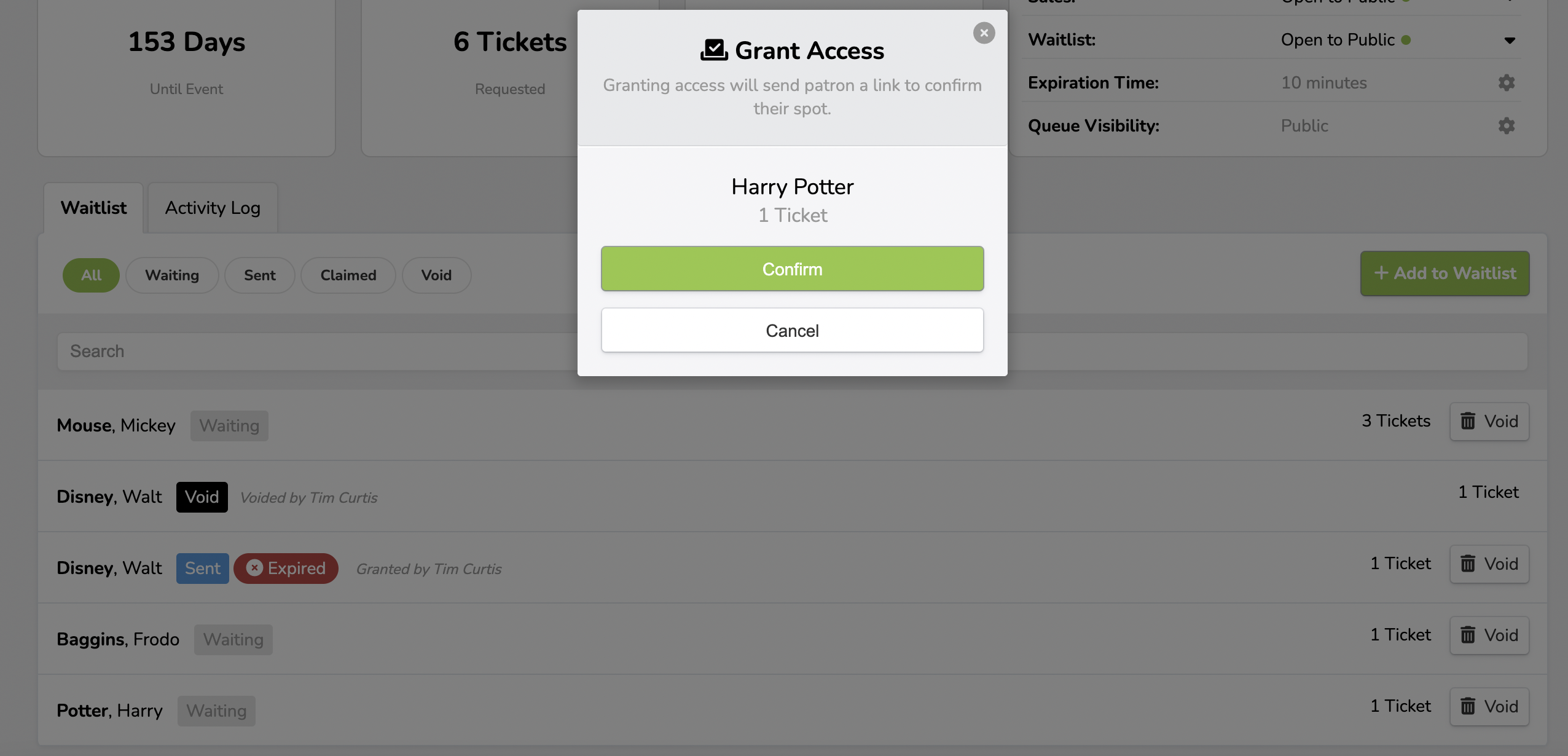 Manage the Waitlist Queue - Ludus Manual
