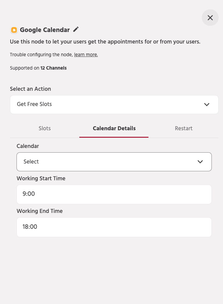 Get Free Slots - Engati Product Docs