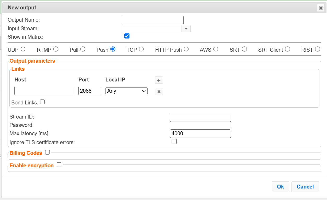 Adding Push Outputs - Zixi Current Version