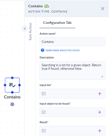 Contains - Platform Actions