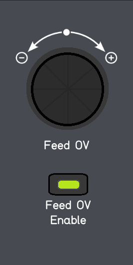 Feed OV Enable blinking indicator