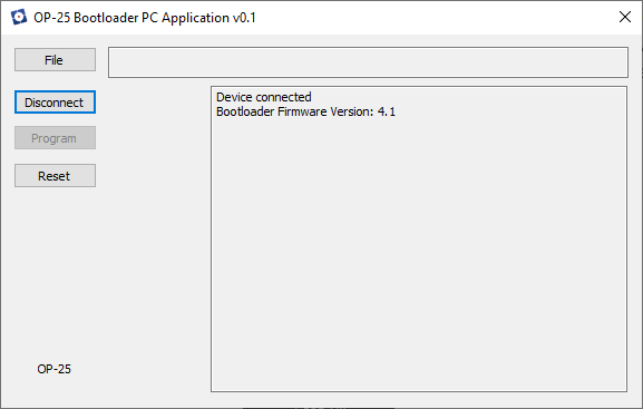 OP-25 Bootloader PC Application