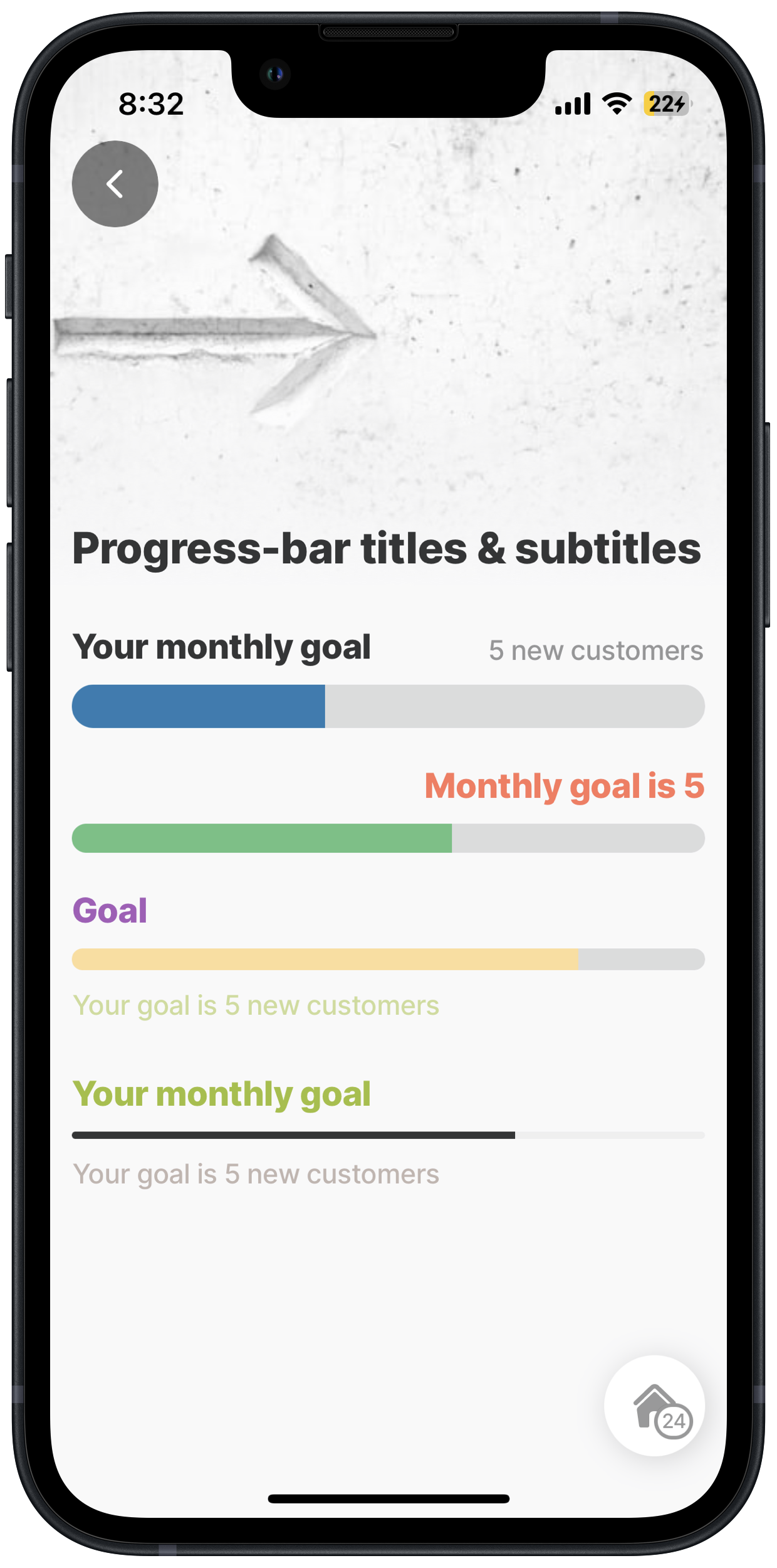 Progress bar examples