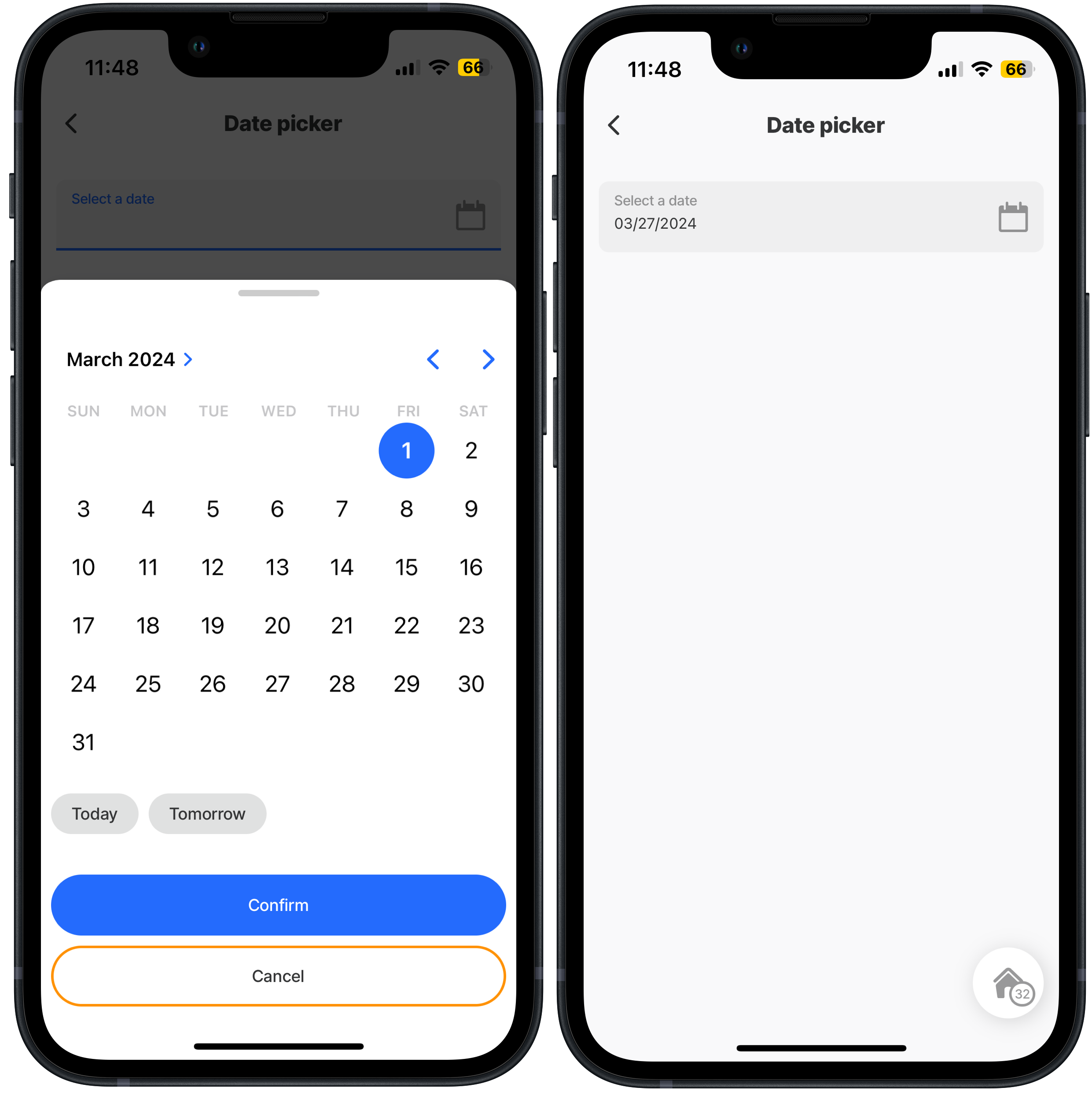 Jigx - date-picker examples - Examples